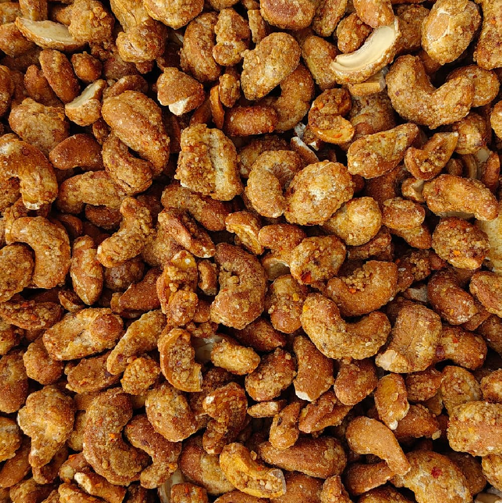 Honing Cashewnoten met Chilipepers
