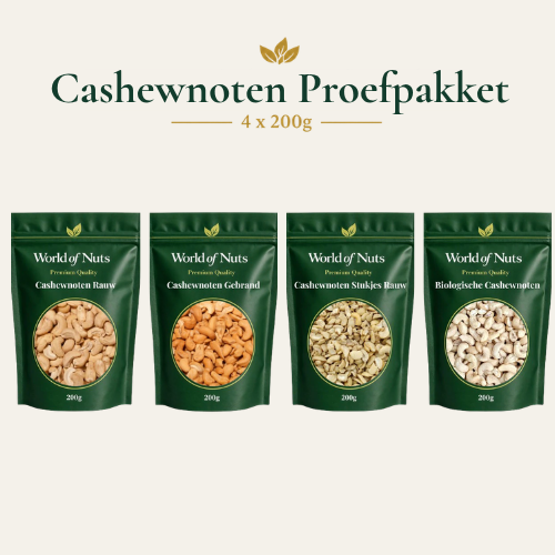 Cashewnoten Proefpakket – 4 x 200g