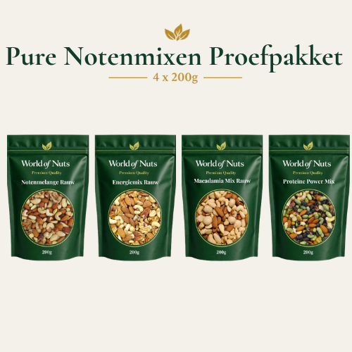 Pure Notenmixen Proefpakket – 4 x 200g